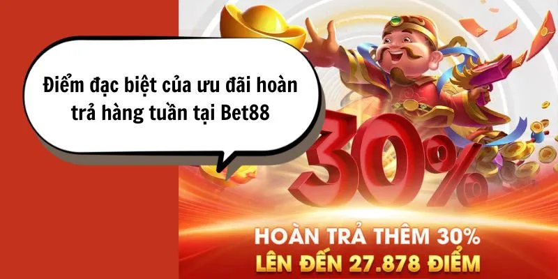 Tổng quan khuyến mãi hoàn trả hàng tuần tại Bet88